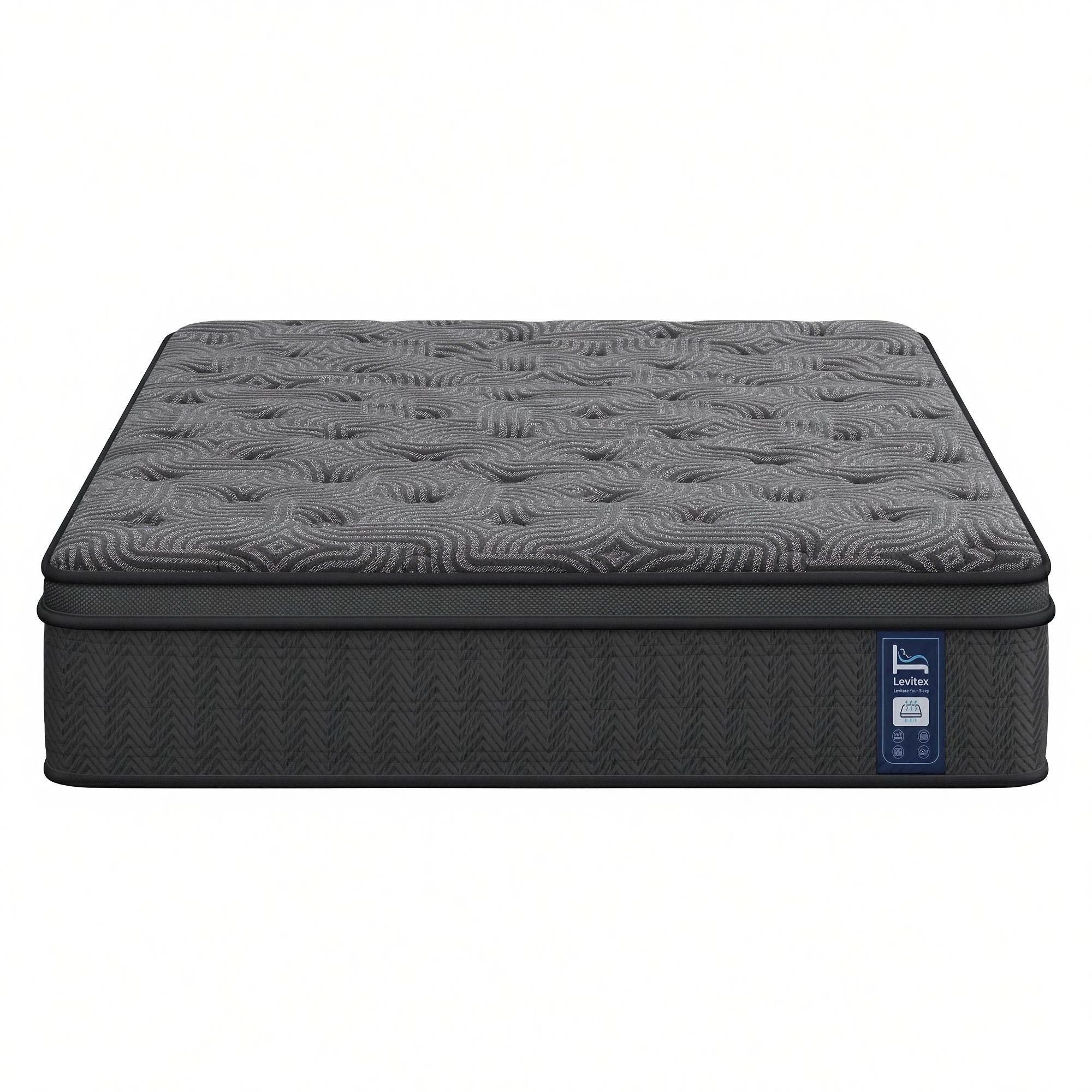 Levitex King Mattress 34 cm 5-Zone Pressure Relief  Pocket Spring with Reinforced Edge Support & Breathable Gel Memory Foam Hybrid Mattress