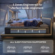 Levitex King Mattress 34 cm 5-Zone Pressure Relief  Pocket Spring with Reinforced Edge Support & Breathable Gel Memory Foam Hybrid Mattress
