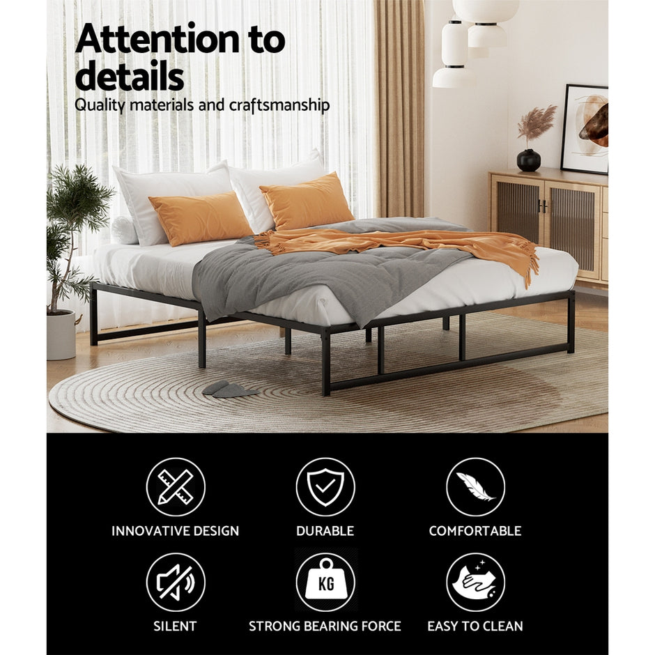 Artiss Bed Frame King Size Metal Bed Frame TINO