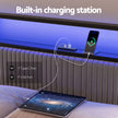 Artiss Metal Bed Frame Queen Size LED Charging Station 2 Drawers
