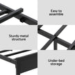 Artiss Bed Frame Double Size LED Metal Bed Base with Charging Station
