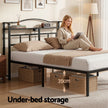 Artiss Bed Frame Double Size with Charging Station WAVE