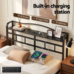 Artiss Bed Frame Queen Size with Charging Station WAVE