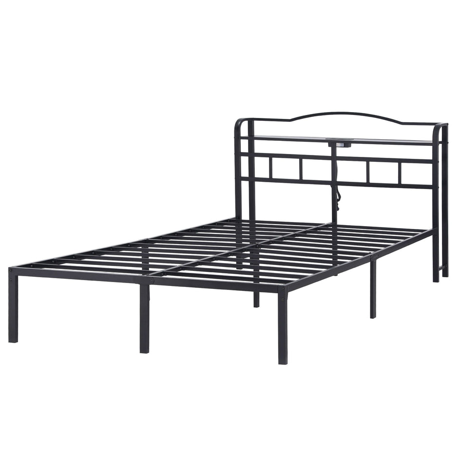 Artiss Bed Frame Queen Size with Charging Station WAVE