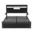 Artiss Bed Frame Queen with Charging Station Storage Organizer Drawers LED ZAC