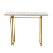 Artiss Console Table Hallway Entryway Table Marble Effect 110CM White & Gold