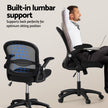 Artiss Computer Desk Mesh Office Chair Set Desks with Keyboard Shelf Try Black