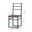 Artiss Dining Table And Chairs Set fo 3 Walnut