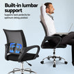 Artiss Computer Desk Mesh Office Chair Set Foldable Home Study Table Black