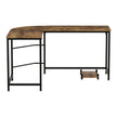 Artiss Computer Desk L-Shape CPU Stand Brown 147CM