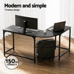 Artiss Computer Desk L-Shape Corner Desks Ergonomic Office Chair Mesh Chairs