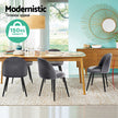 Artiss Dining Chairs Set of 4 Velvet Solid Curved Dark Grey