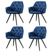 Artiss Dining Chairs Set of 4 Velvet Diamond Tufted Armchair Blue