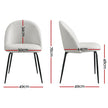 Artiss Dining Chairs Set of 4 Sherpa Boucle White