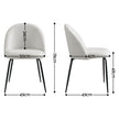 Artiss Dining Chairs Set of 6 Sherpa Boucle White