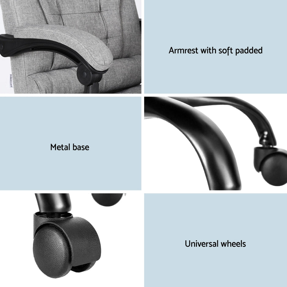 Artiss Executive Office Chair 4-Point Massage Adjustable Ergonomic Recline Back