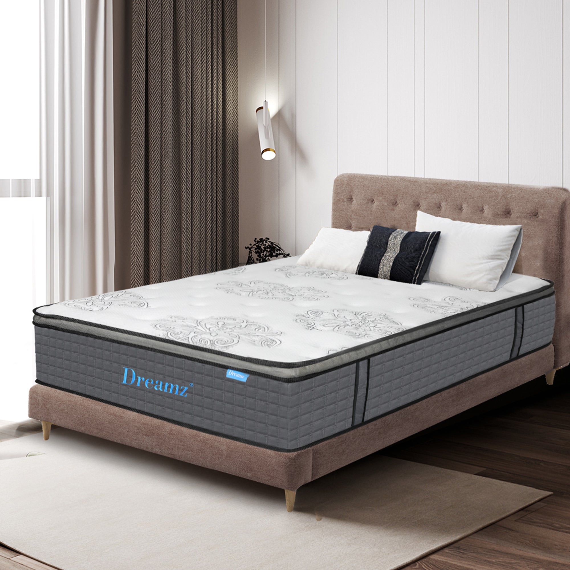 Dreamz Spring Mattress Bed Pocket Egg Queen-2006732740527001606