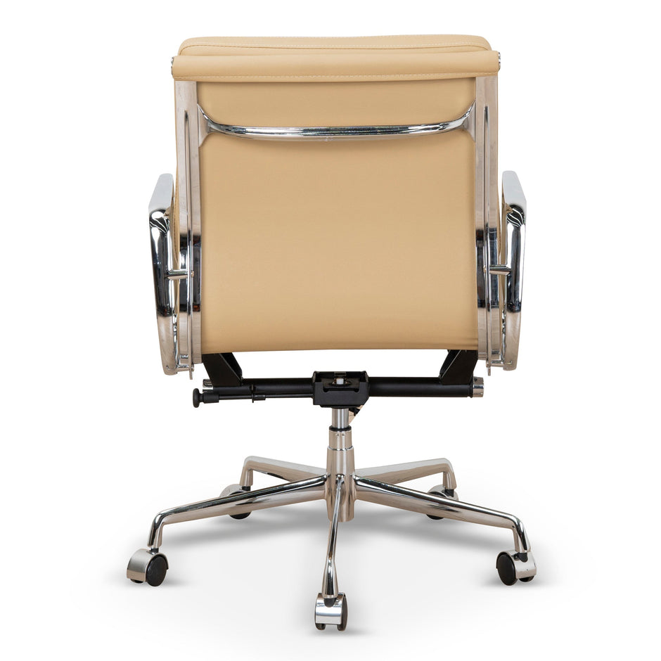 COC10360-YS Low Back Office Chair - Light Brown Leather