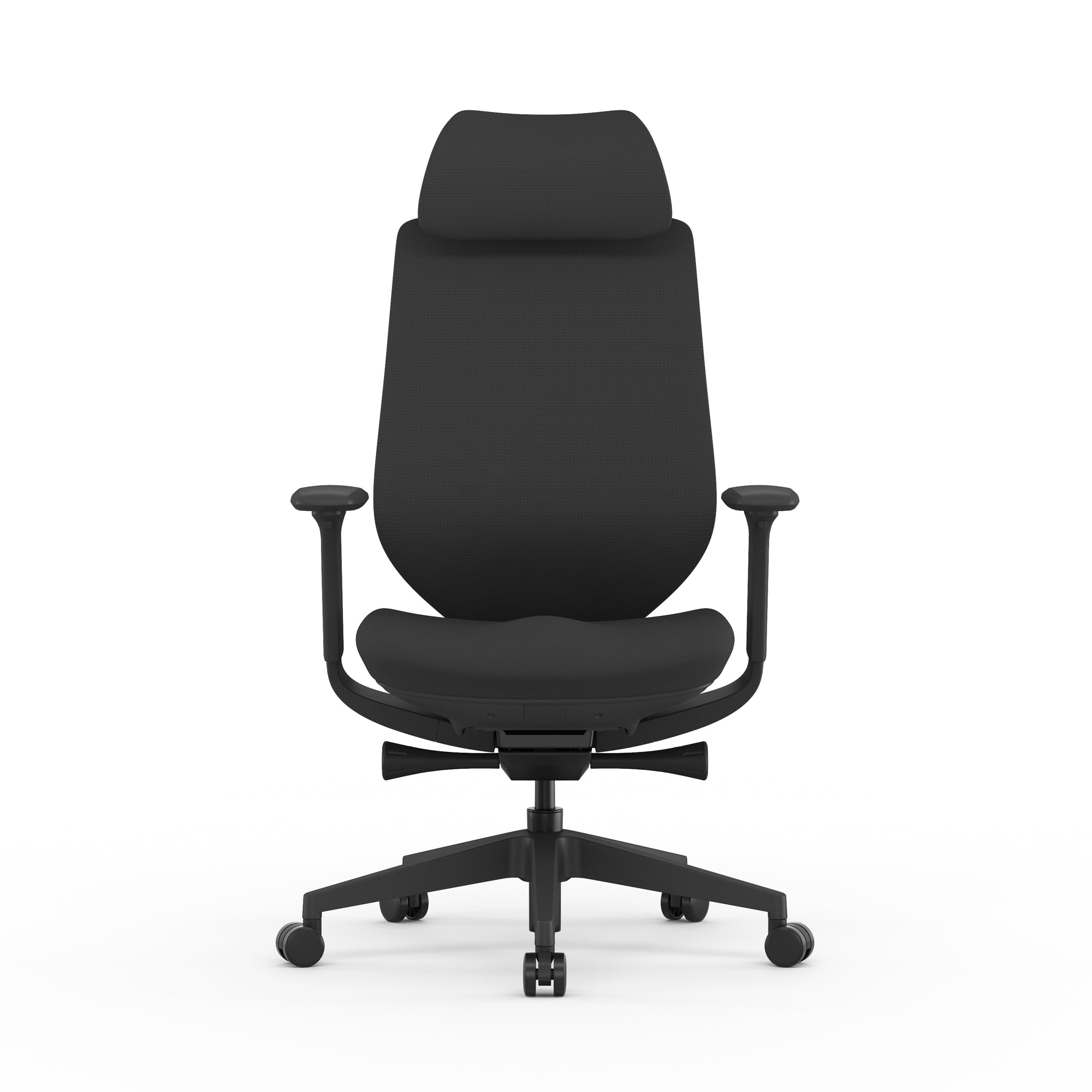 COC12625-AV Mesh Office Chair - Full Black with Headrest