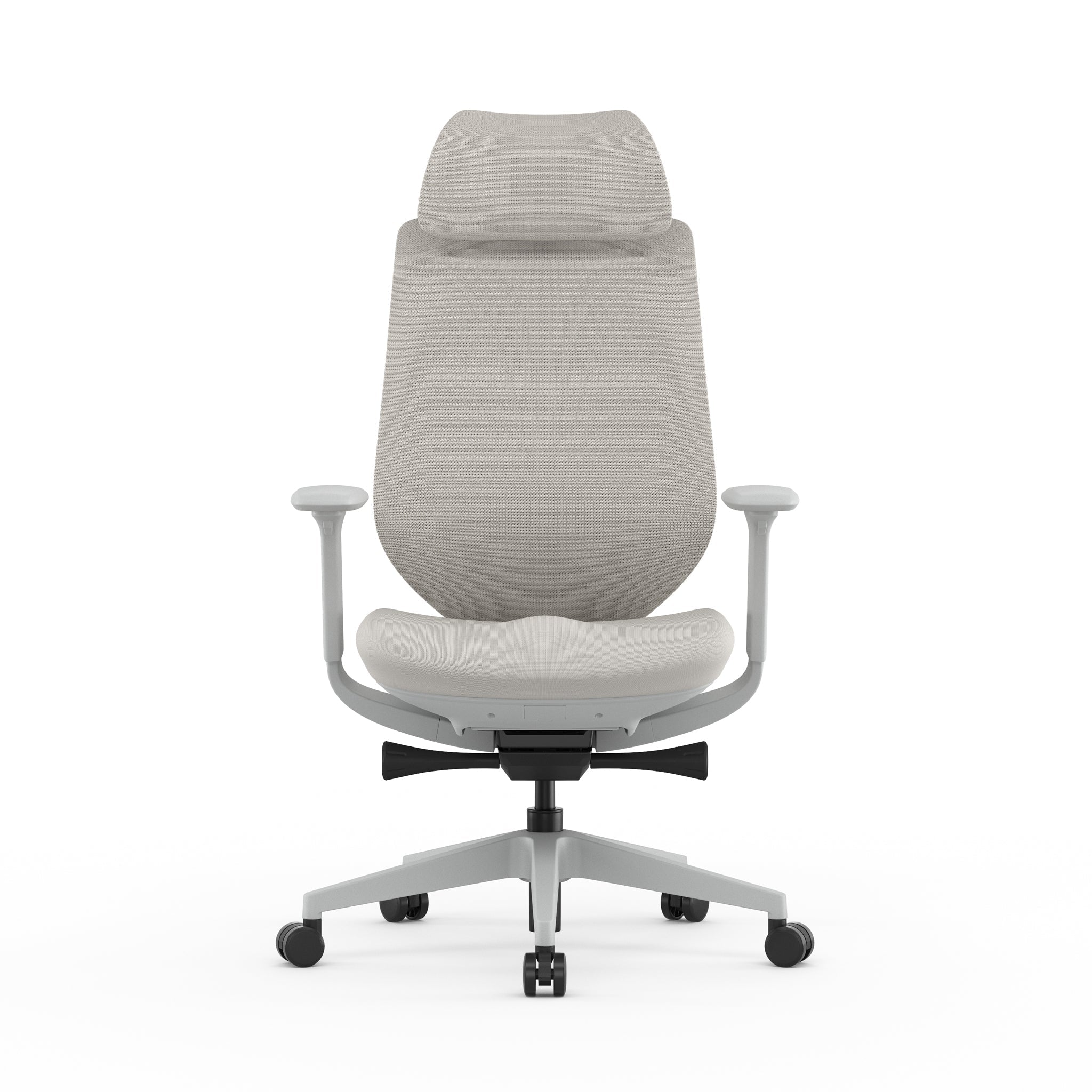 COC12626-AV Mesh Office Chair - Light Grey with Headrest