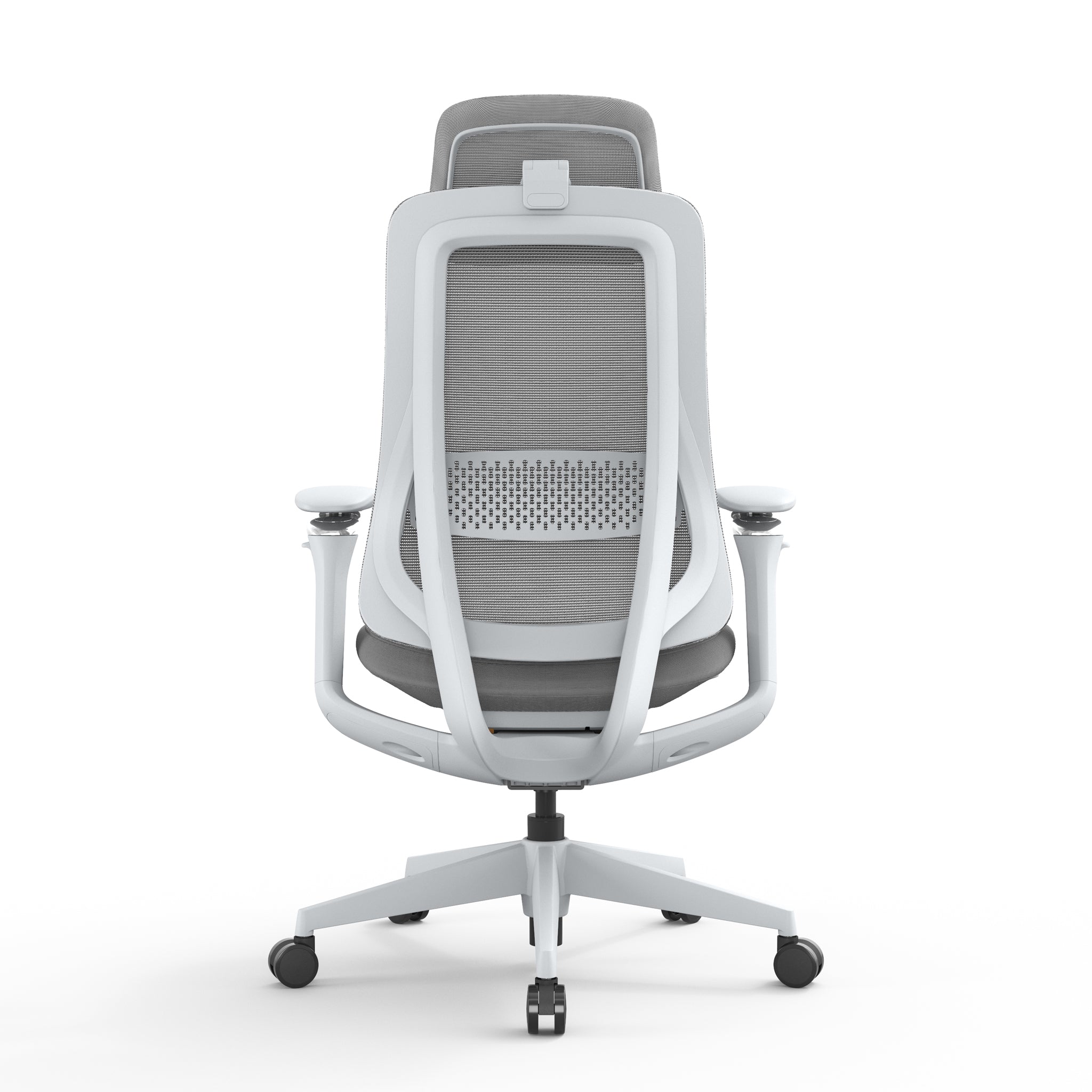 COC12632-AV Mesh Office Chair - Light Grey with Headrest