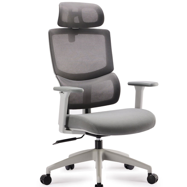 COC8964-UN Mesh Ergonomic Office Chair with Headrest - Grey