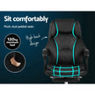 Artiss Executive Office Chair Leather Footrest Black