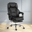 Artiss Executive Office Chair Leather Footrest Black