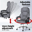 Artiss Executive Office Chair Recliner Grey