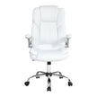 Artiss Executive Office Chair Leather Tilt White