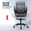 Artiss Office Chair Drafting Chairs Stool Computer Desk Studios Mesh Grey
