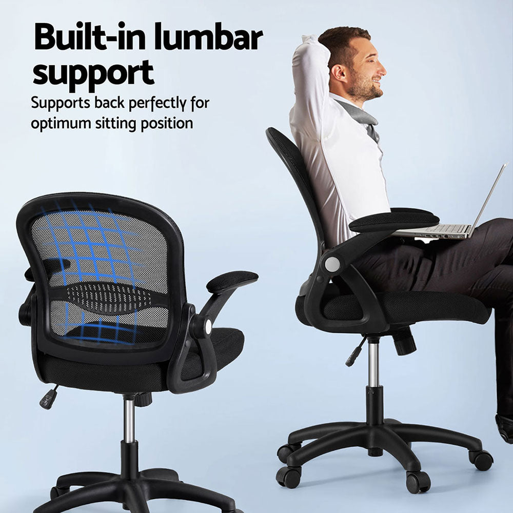 Artiss 2x Mesh Office Chair Computer Gaming Desk Chairs Work Study Mid Back