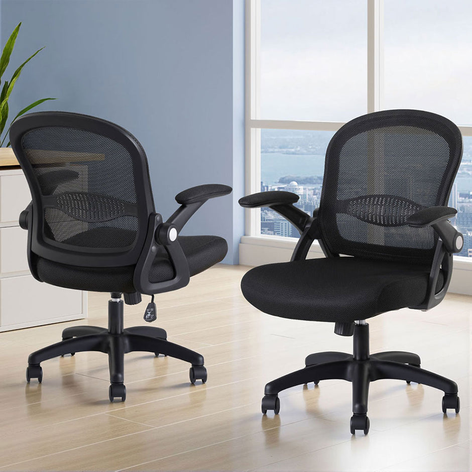 Artiss 2x Mesh Office Chair Computer Gaming Desk Chairs Work Study Mid Back
