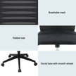 Artiss Ergonomic Office Chair Mesh Computer Desk Chairs with Lumbar Support, Height Adjustment Swivel Chair Mid Back for Home Office Study, Black