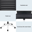 Artiss Ergonomic Office Chair Mesh Computer Desk Chairs with Lumbar Support, Height Adjustment Swivel Chair Mid Back for Home Office Study, Black and White