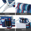 Gardeon Outdoor Chairs Beach Chair Backpack Cooler Storage Lightweight Fishing Blue