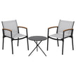 Gardeon 3PC Outdoor Bistro Set Table and Chairs Steel Dining Chair Patio Furniture Textilene