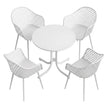 Gardeon 5PCS Outdoor Dining Set Table and Chairs Patio Furniture Garden Diamond White