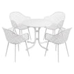 Gardeon 5PCS Outdoor Dining Set Table and Chairs Patio Furniture Garden Diamond White