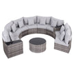 Gardeon 8 Seater Outdoor Sofa Set 11PCS Table Chair Set Garden Rattan Furniture