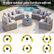 Gardeon 8 Seater Outdoor Sofa Set 11PCS Table Chair Set Garden Rattan Furniture