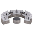 Gardeon 8 Seater Outdoor Sofa Set 11PCS Table Chair Set Garden Rattan Furniture