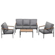 Gardeon 5 Seater Outdoor Sofa Set 4PCS Table Chair Garden Bench Patio Furniture