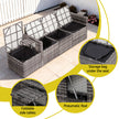 Gardeon 5 Pieces Outdoor Sofa Set 4-Seater Grey Rattan Patio Furniture Table and Chair Setting