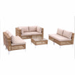 Gardeon 6 Seater Outdoor Sofa Set 7PCS Table Chair Set Garden Rattan Patio Furniture