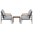 Gardeon 3PC Outdoor Furniture Bistro Set Lounge Setting Chairs Table Patio Black