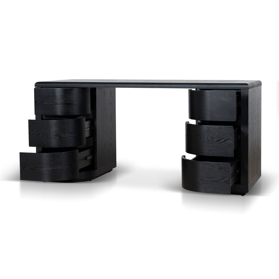 COT10282-DW 1.6m Office Desk - Full Black