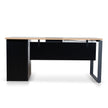 COT10692-SN 1.6m Single Seater Natural Office Desk - Black Legs