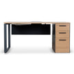 COT10692-SN 1.6m Single Seater Natural Office Desk - Black Legs