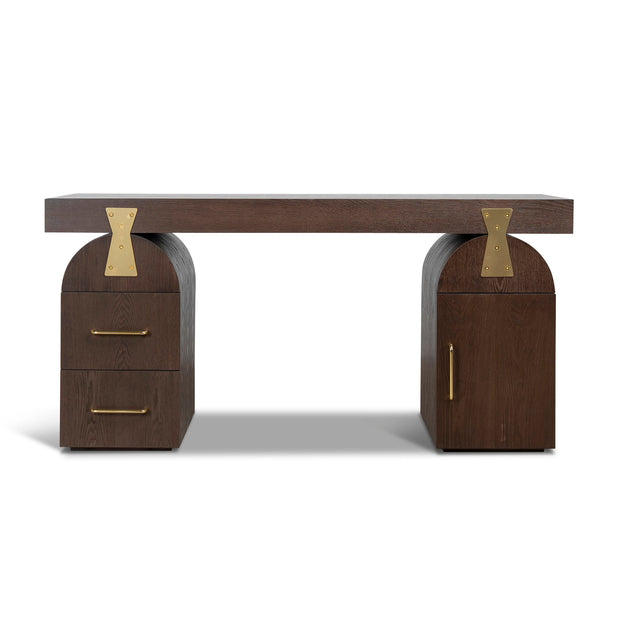 COT12135-NI 1.55m New Elm Home Office Desk - Walnut